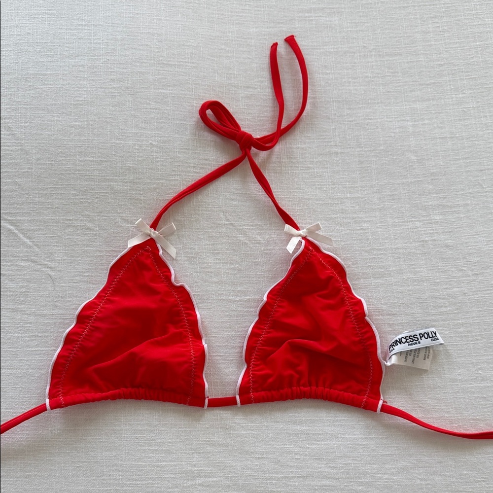 Princess Polly Red Bikini Top
